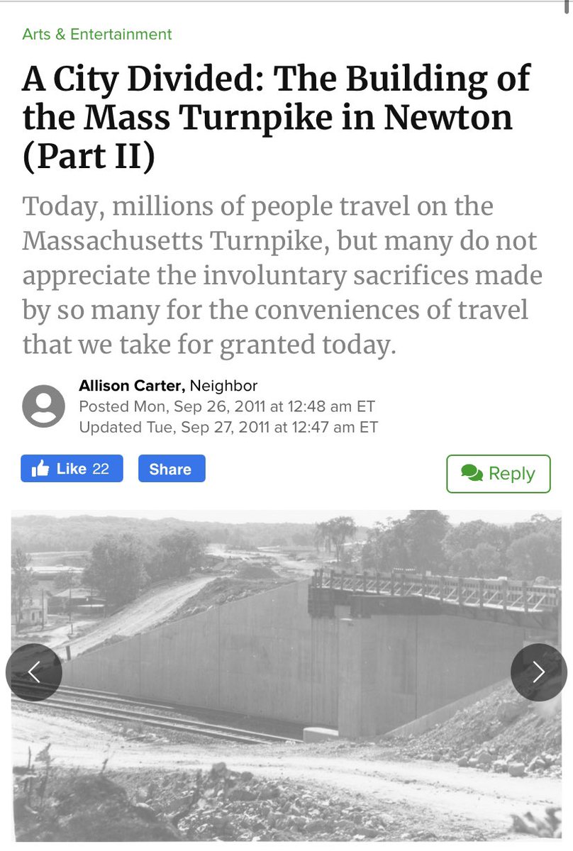 We need to right the historical inequalities in our transportation system that cars wrought. Not simply make them electric.  https://patch.com/massachusetts/newton/a-city-divided-the-building-of-the-mass-turnpike-in-n8b55de003a