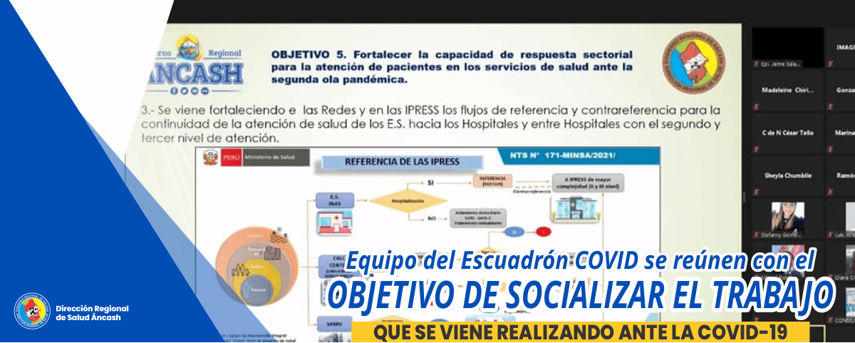 ancash_diresa's tweet photo. Equipo del Escuadrón COVID se reúnen con el objetivo de socializar el trabajo que se viene realizando ante la COVID-19.

Para mayor detalle visite nuestra pagina web: https://t.co/81QQPdYbbW https://t.co/Rlvcpg3B1p