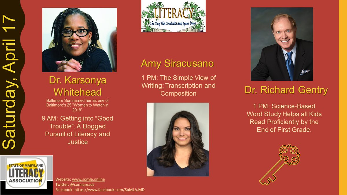 We are getting excited for the end of this week! Saturday we'll have visits from <a href="/RaiseReaders/">Dr. Richard Gentry</a>, <a href="/Amy_Siracusano/">Amy Siracusano</a> and @kayewhitehead! We are spoiled for choice all day Saturday, and there's still time to register! #SoMLA2021
