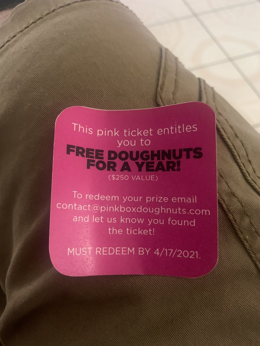 We found the pink ticket 🤗 <a href="/Pinkboxdoughnut/">PinkboxDoughnuts</a>