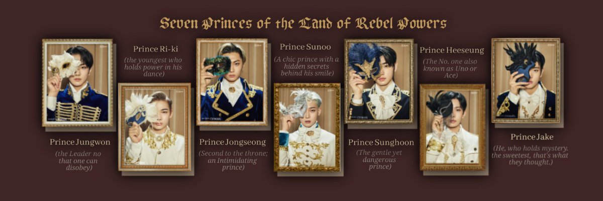 Meet Enhypen as the Princes of the Land of Rebel Powers[A thread]