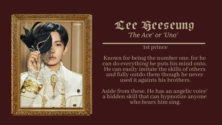 Meet Enhypen as the Princes of the Land of Rebel Powers[A thread]