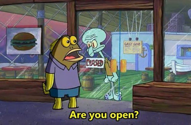me rn .. just finished my first monster and this lady, half an hour before we open, comes KNOCKING while we were preparing asking if she could buy a loaf of sponge cake, we said sorry were not open but she kept bugging us