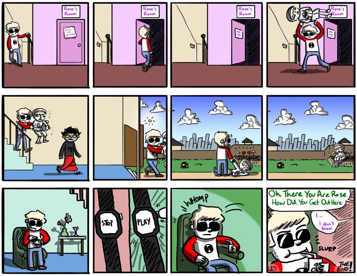 happy homestuck day!! :) :) :) to poison your timeline a bit, here's a comic i made 7 years ago that somehow might still be my most popular... (i dread to think that ppl might know me for it O_O)