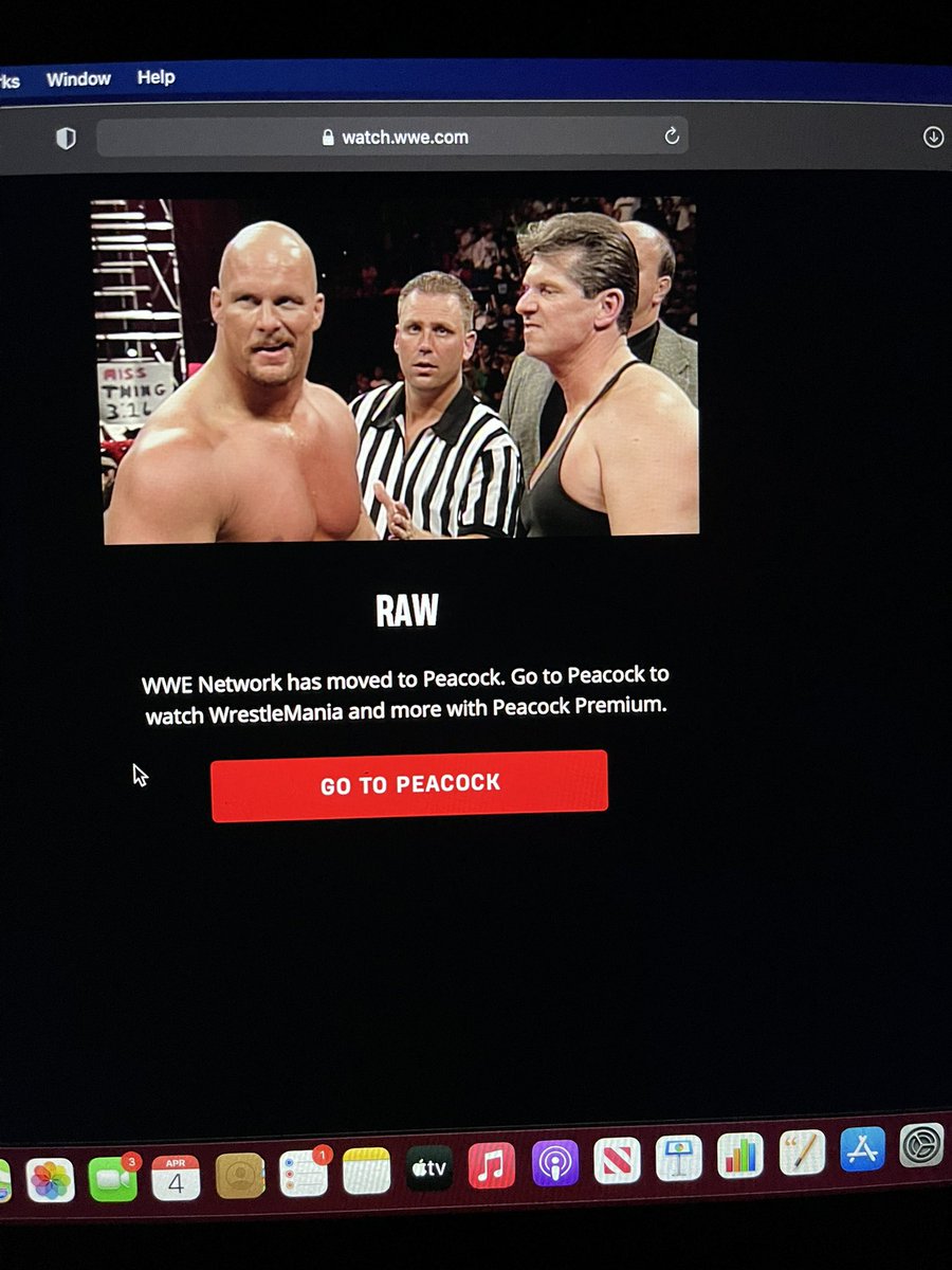 @RDream22 That’s literally the last episode I was in the middle of during my attitude era watch-thru when WWE Network died :(