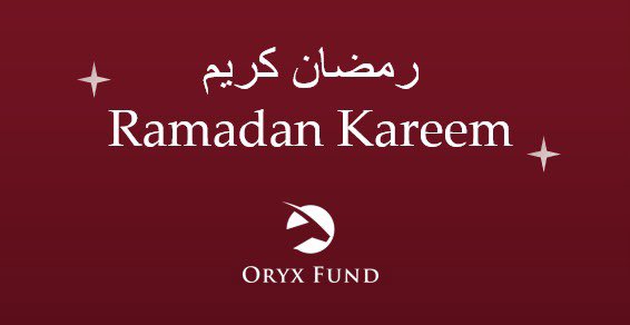Ramadan Mubarak to all from Team Oryx

فريق أوريكس يتمنى لكم رمضان مبارك
تقبّل الله منا ومنكم صالح الاعمال
