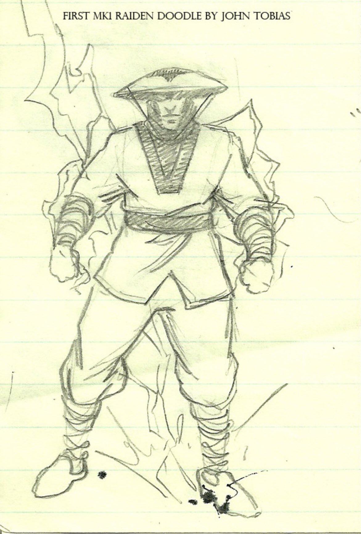 John Tobias As I Sketched And Wrote Stories And Began To Structure Archetypes I Thought About Lightning From Big Trouble In Little China I Doodled A Triangular Hat On Raiden S