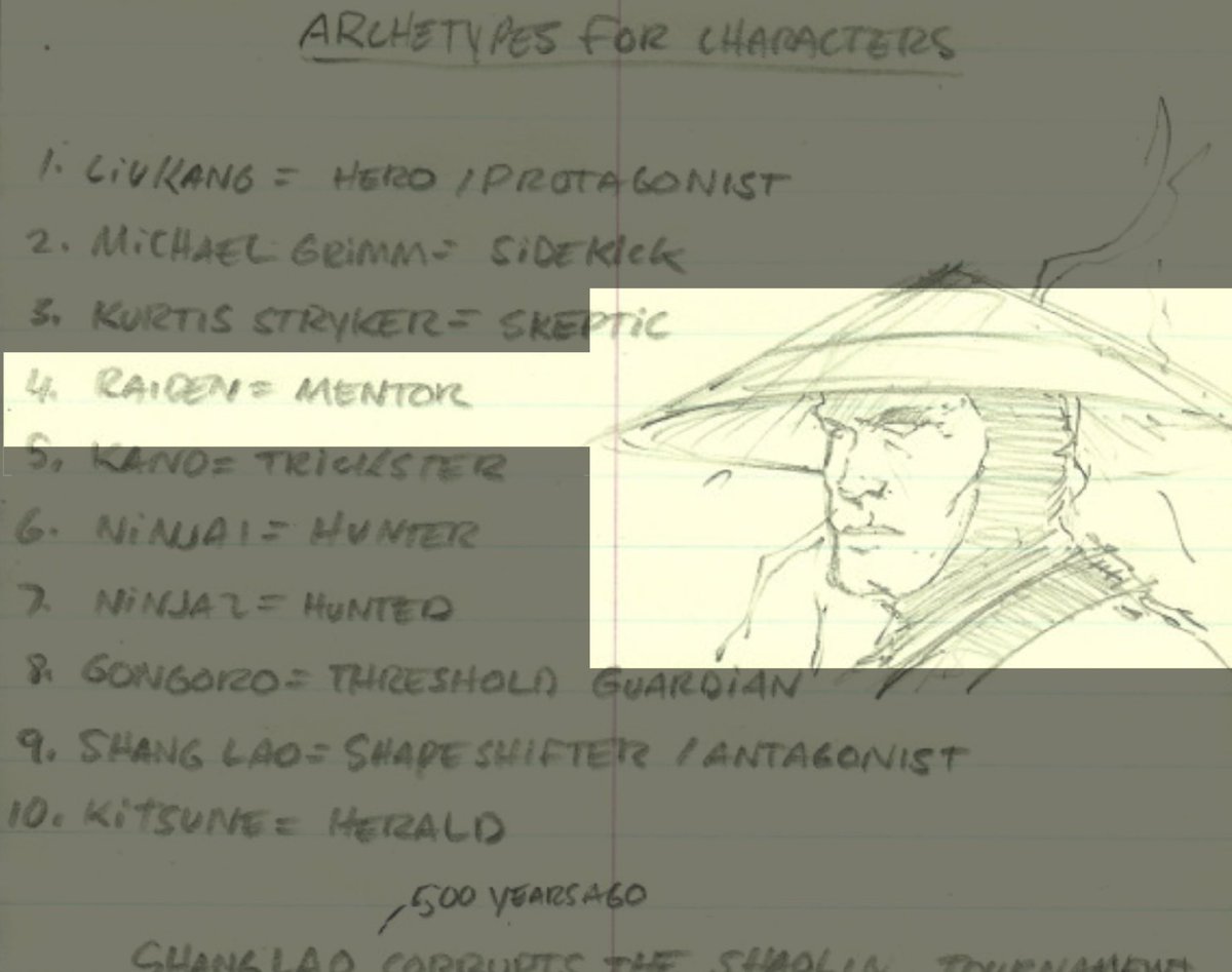 Archetypes helped inform how characters related to each other, but we needed every opportunity to convey story through visuals and if identifying a character as that guy from that other thing helped, then so be it. In hindsight, I’m not sure that connection helped w Raiden (9/13)