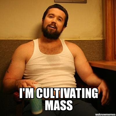 My training regimen so far.
How you doin'?