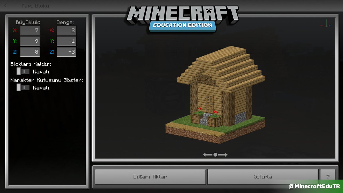 minecraftedutr's tweet photo. 🏛#MinecraftEDU 'da bir yapının 3 boyutlu halini dışarı aktarmak isterseniz Yapı Bloğu aracını kullanabilirsiniz.

💎Bu araç ile yapılarınızı dışarı aktarabilir, 3D nesne desteklenen her yerde kullanabilirsiniz. 

#MinecraftEduTR #PlayCraftLearn #MicrosoftTR #MSFEduChat #AppleEDU https://t.co/vqa0tCDxHj