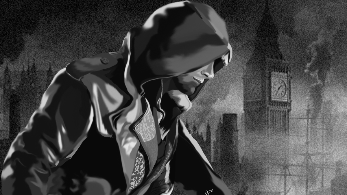 Foxinaboxfire47's tweet photo. My contest entry for @AmosArmy666 💜
Surprised with how this came out @.@
#JacobFrye #AssassinsCreedSyndicate https://t.co/PJRjUIn2sj