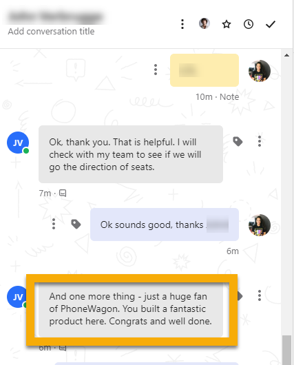 We love to hear all feedback, and customer satisfaction is VERY important to us here at PhoneWagon! Happy Monday! #calltracking #customerfeedback #Humbled #motivational #grabaSeat