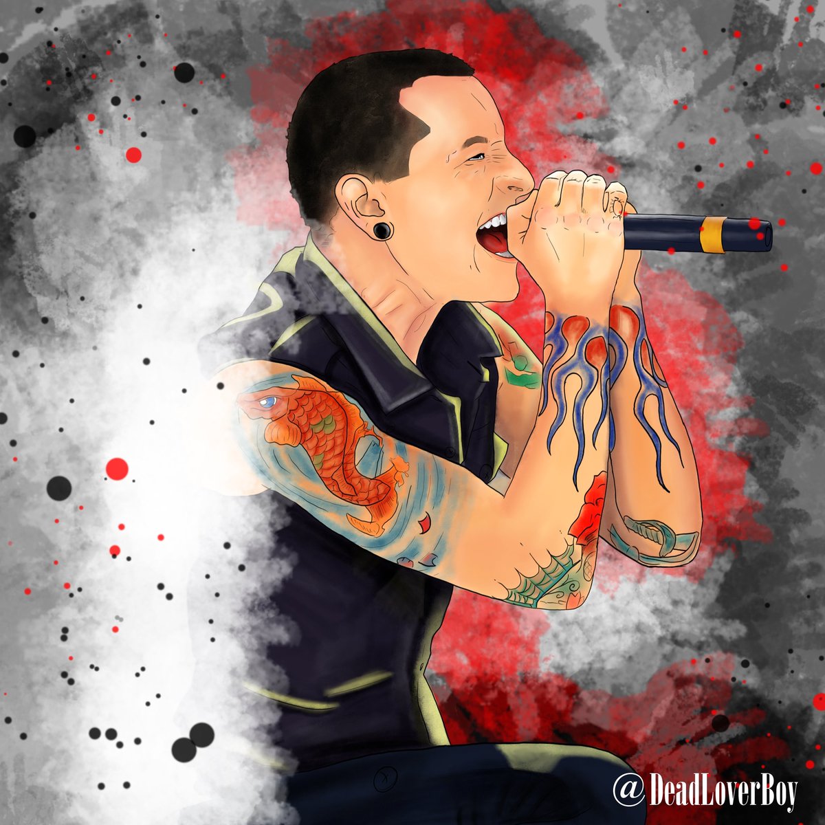 DeadLoverBoy_'s tweet photo. One of my biggest inspirations to this day . #linkinpark #digitalart https://t.co/TF7CUI4FQK