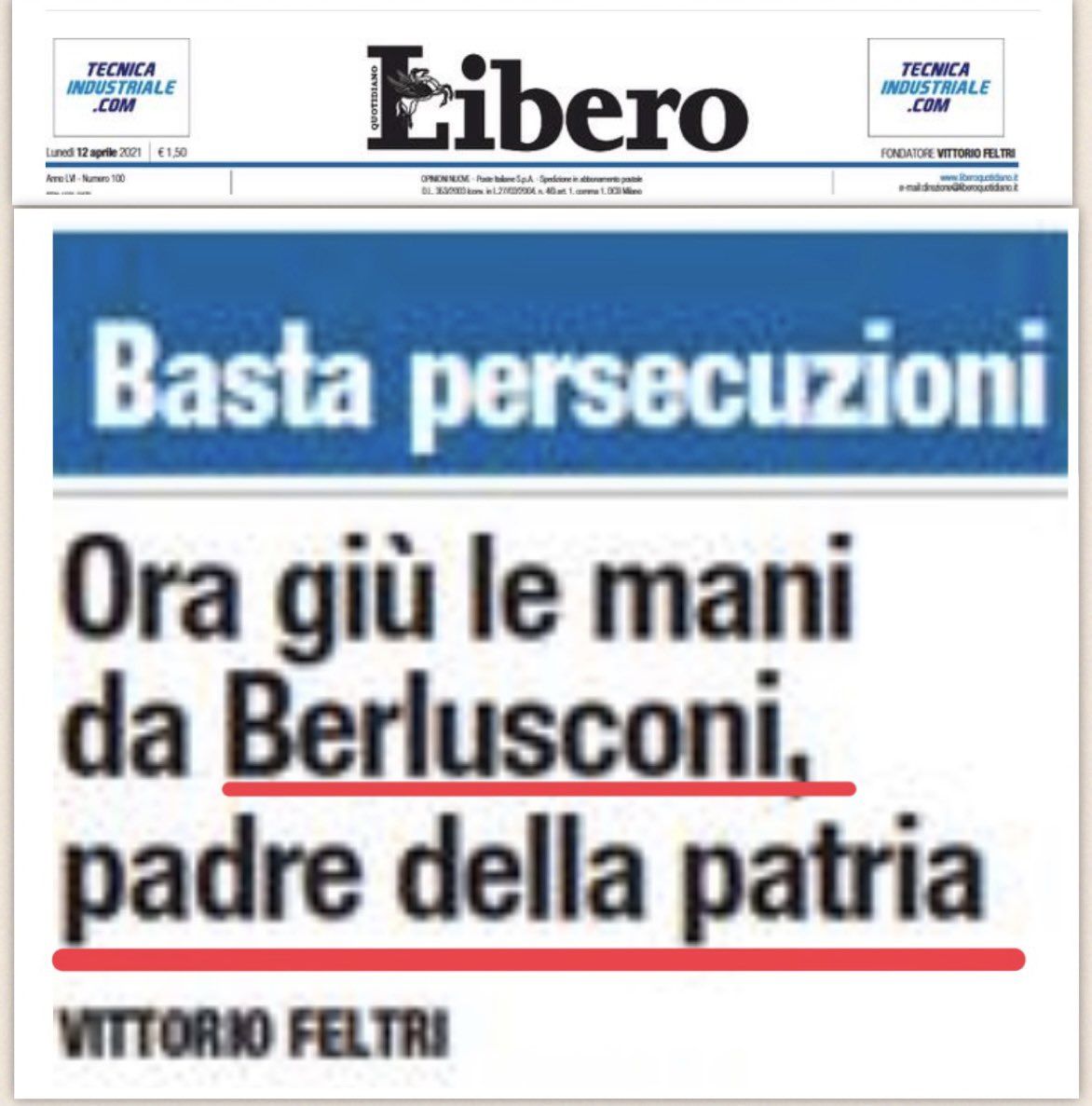 🟥IL PADRE DELLA PATRIA.....🙄👇
#costituzioneitaliana #Berlusconi #libero