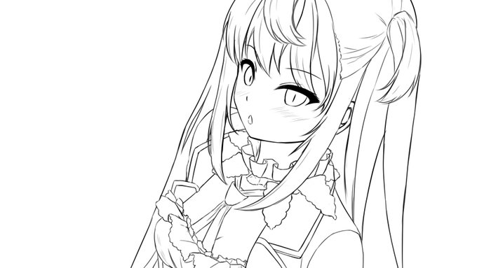 線画おわた、寝るっ!! 