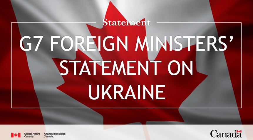 Canada and its G7 partners are deeply concerned by the ongoing build-up of Russian military forces on Ukraine’s borders and in illegally annexed Crimea. 

Read the full statement: ow.ly/tuLk50EmO74