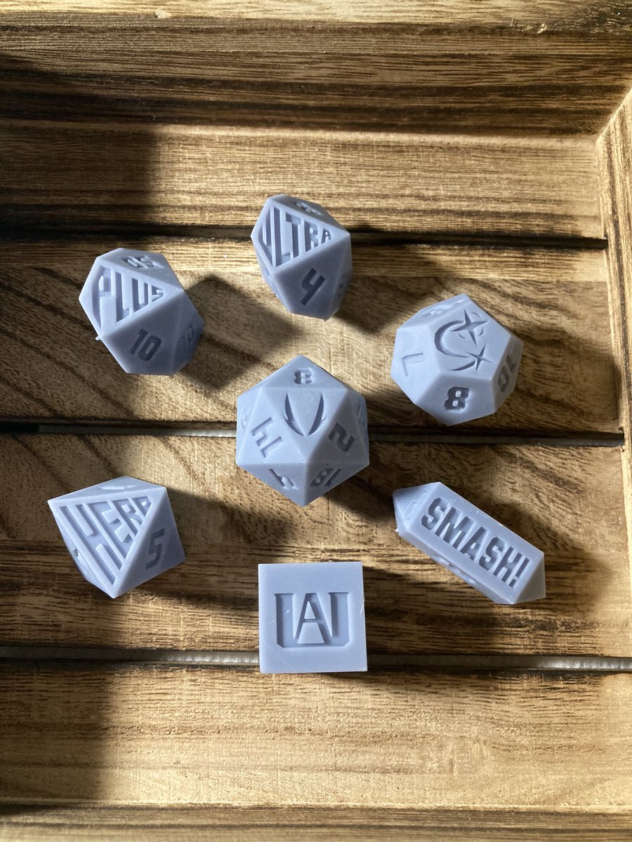 hardlightforge's tweet image. “From light into being” Shop stock availability has been reset for the week!  Also check out these sexy new masters.  New #MyHeroAcademia dice coming soon! #PlusUltra