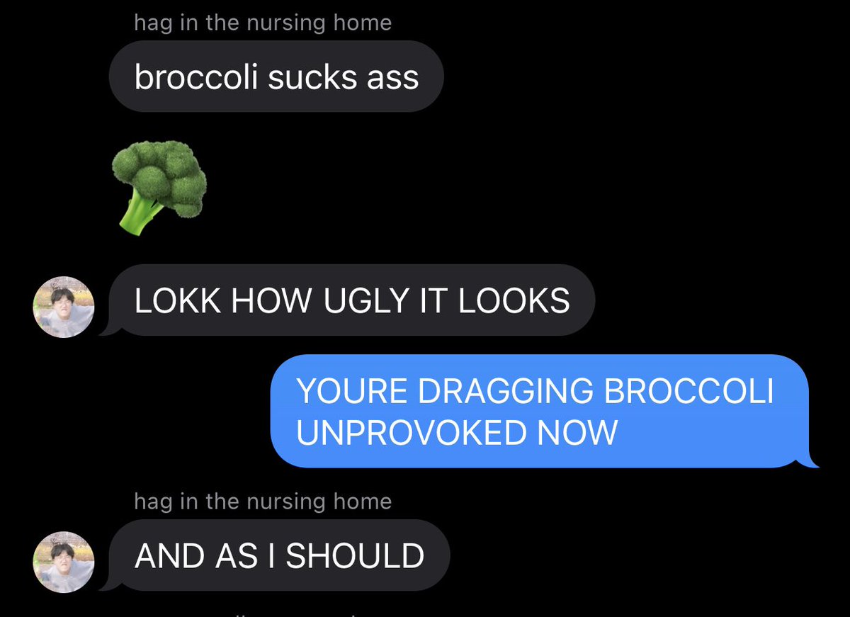 she hates broccoli and is dragging broccoli UNPROVOKED 