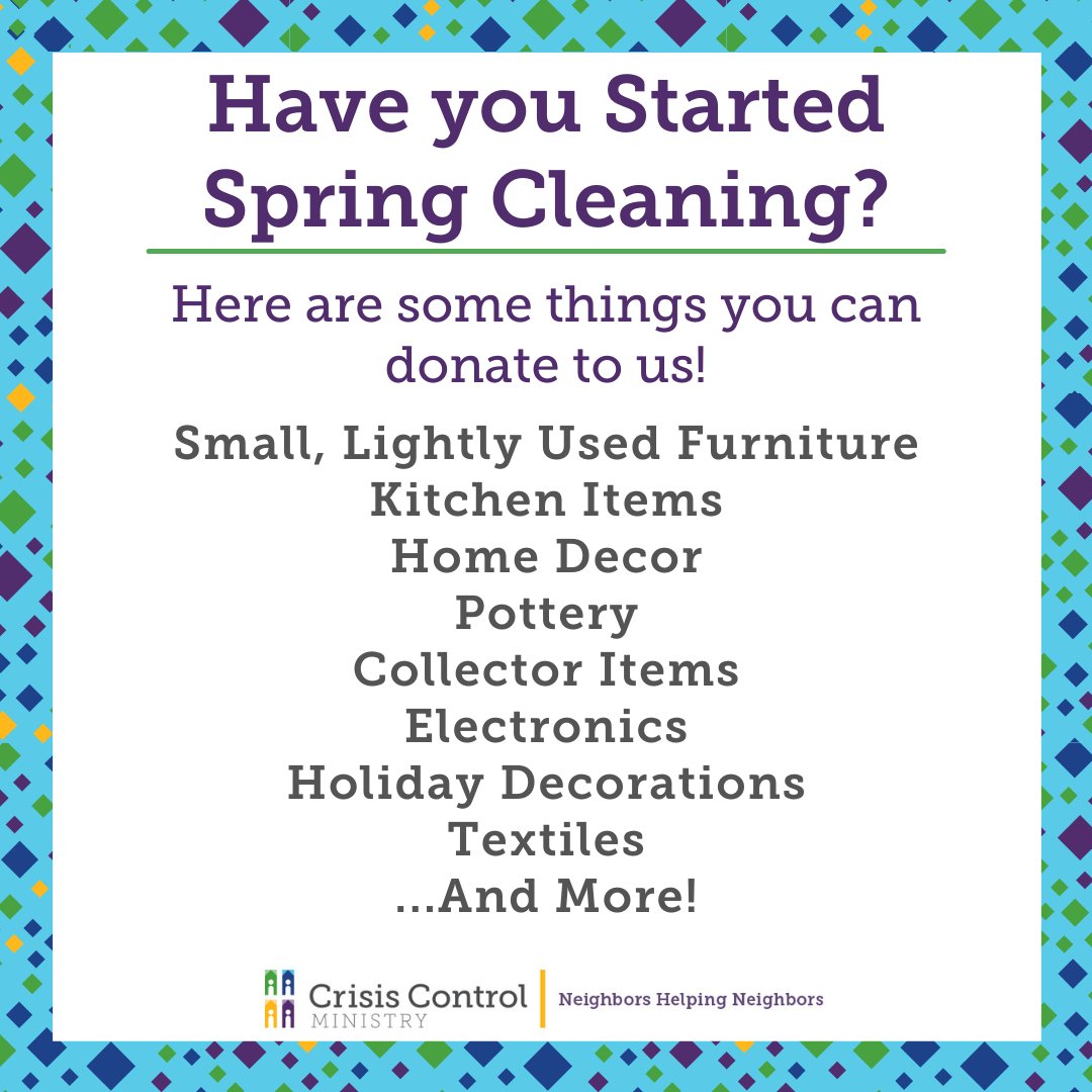 Are you finding extra household items you don’t need anymore? The Crisis Control Ministry Kernersville office is accepting donations of gently used items for their consignment program! Learn more about what they are accepting on their Facebook page: ow.ly/th1r50EmOwn