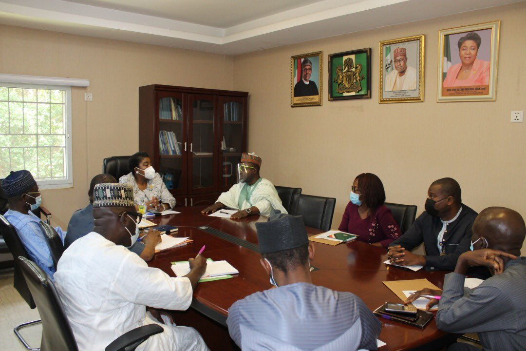 The Managing Director NASENI Solar Energy Limited (NSEL) Engr. Dr. J. O. Mahmud MNSE, MNIMechE today paid a courtesy visit to the Hon. Mister Federal Ministry of Water Resources (FMWR) Engr. Suleiman Hussaini Adamu FNSE, FAEng at the Ministry's headquarters complex in Abuja.