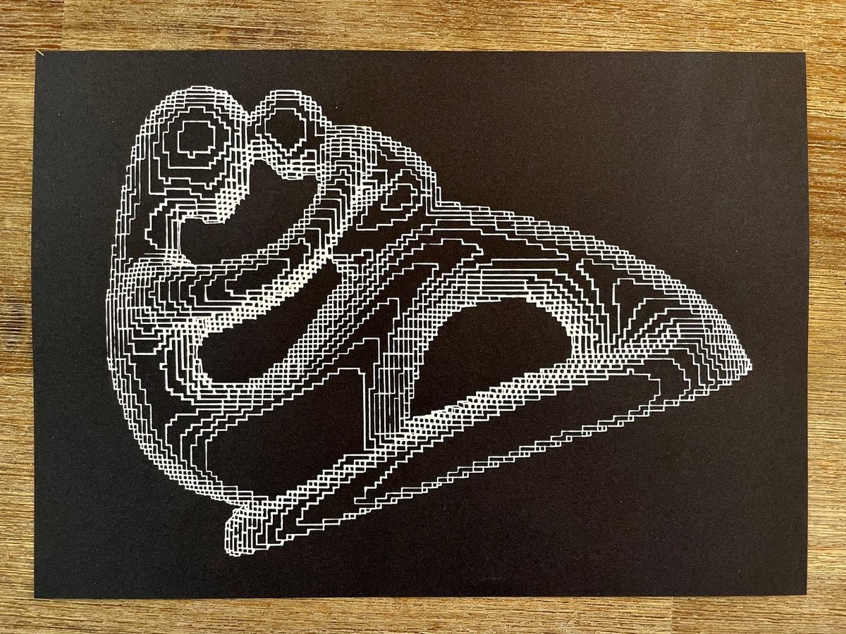 Combo voxel geometry + axis plotter #plottertwitter #voxel