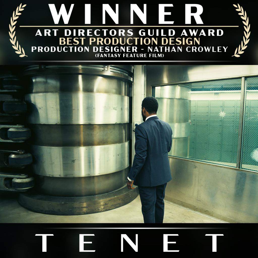 Congratulations to #TENET’s Production Design Team on their #ADGawards win for Best Production Design in a Fantasy Film!