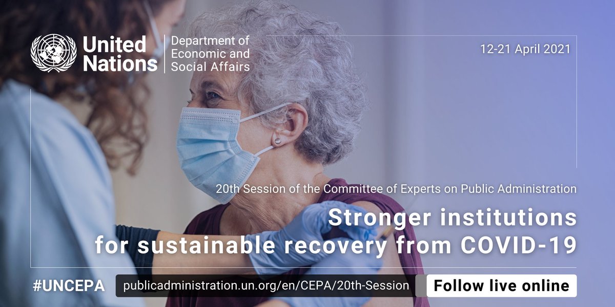 Stronger institutions are needed to recover from #COVID19 & achieve the #GlobalGoals.
The Committee of Experts on Public Information meets virtually this week to discuss building inclusive, effective & resilient institutions for a better future. https://t.co/QjE55b3mfP https://t.co/hG8XqrW1Tz