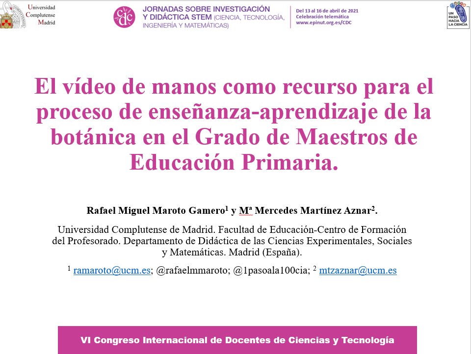 rafaelmmaroto's tweet photo. Mañana empieza el @CongresoDocente y, tras las pruebas, ya tenemos lista la presentación para el jueves en la que hablaremos de los vídeos de manos en la Formación de futuros Maestros/as. Trabajo realizado en la Facultad de Educación-CFP de la @unicomplutense #FyDB https://t.co/LCABiaQEPt