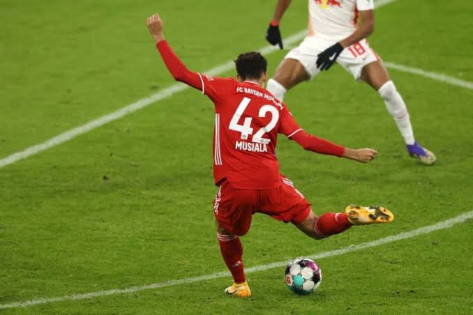 Musiala vs Leipzig(H)-BuLiIt says a lot when a 17 yr old changes a top of the table clash.Bayern were a goal down and struggling when Javi Martinez got injured. Musiala came on, scored a beauty from outside the box and was involved in the other 2 goals. Breakthrough season
