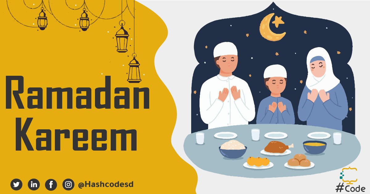 hashcoder01's tweet image. رمضان كريم، وكل عام وأنتم بخير 💛.

#Hash_Code | #programming | #tech