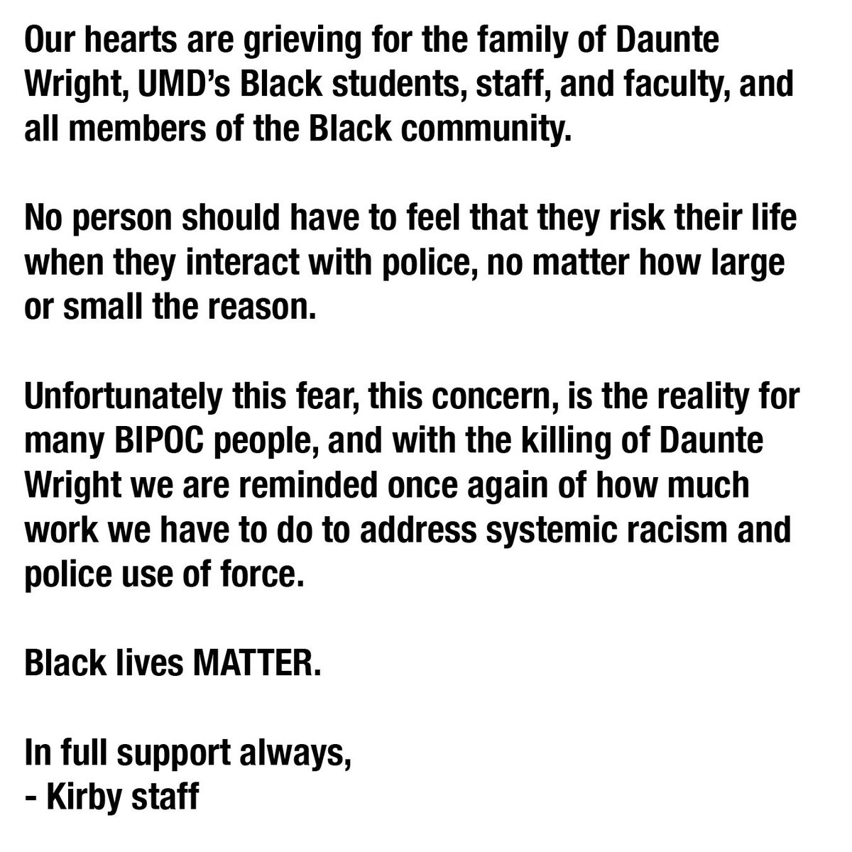 From Kirby staff.