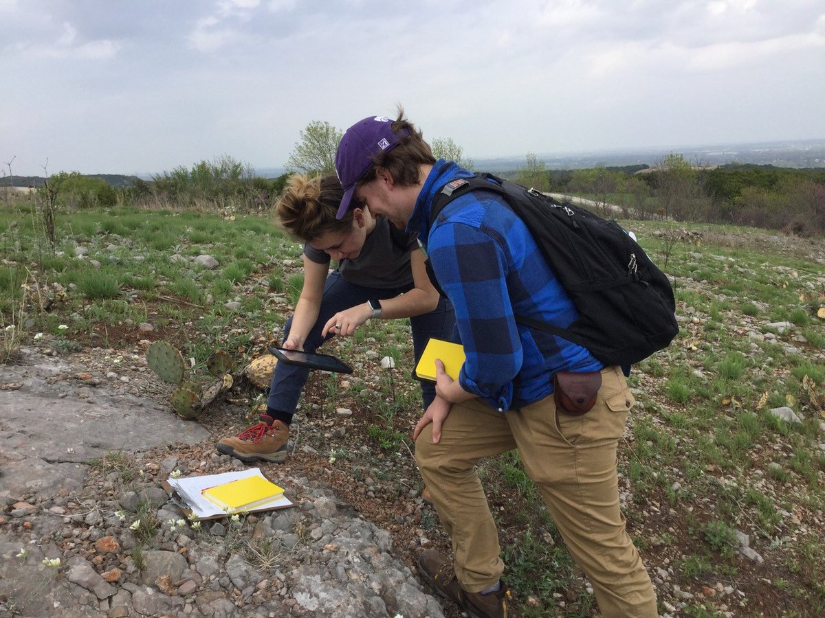 KStateGeology's tweet photo. Dr. LaCroix's GEOL 560 - Field Methods class just returned from their #fieldwork trip to #ArbuckleMountains over the weekend. One of the greatest perks of #Geology is the opportunity to do hands-on work in the great outdoors. Earth science rocks! https://t.co/d4gJfv9so6