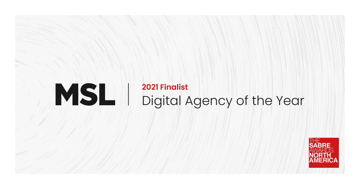 MSL_USA's tweet photo. Thrilled to be named a @Provoke_News 2021 Digital Agency of the Year finalist! Fingers crossed. Read more here: https://t.co/xAI7fALlSR
#SABREAwards #influenceimpact #mslproud https://t.co/s08axQiOtq