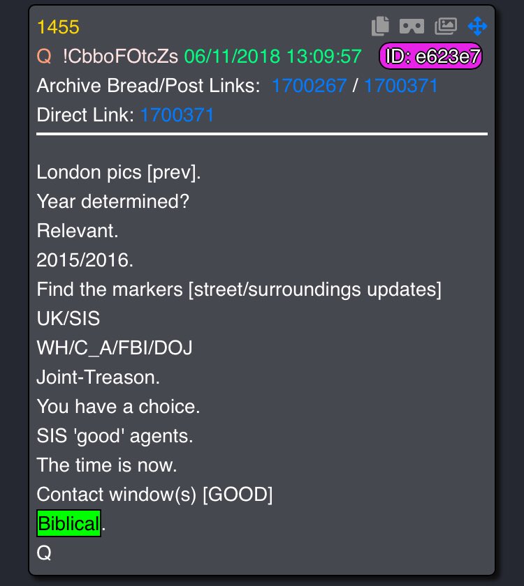 6/ First time it was used in a Drop was 1455 (14,5:5?)6/11/18 @ 1309& if relevant, we all know Drop 14