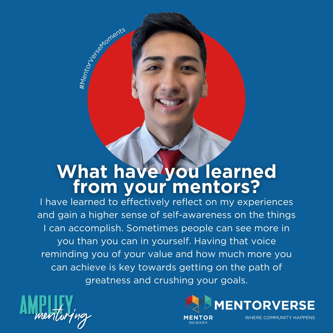 This week’s #MentorVerseMoments shows how having a mentor by your side motivates you to achieve your goals!
#mentorverse #newarkismentorcity #MentoringAmplifies 

Pictured: Cristopher G. Rojas-Catota (MentorU Connect)
Photography: Tamara Fleming