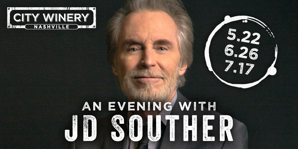 JD Souther (@jdsouther) on Twitter photo Nashville! JD Souther will be performing two shows per night at <a href="/CityWineryNSH/">CityWineryNSH</a> on May 22, June 26, and July 17. Get your tickets now! bit.ly/JDSoutherResidā¦
How is City Winery creating a safe place for live music? Learn more at: bit.ly/cwnashsafety
#citywinerynashville Nashville! JD Souther will be performing two shows per night at <a href="/CityWineryNSH/">CityWineryNSH</a> on May 22, June 26, and July 17. Get your tickets now! bit.ly/JDSoutherResidā¦
How is City Winery creating a safe place for live music? Learn more at: bit.ly/cwnashsafety
#citywinerynashville