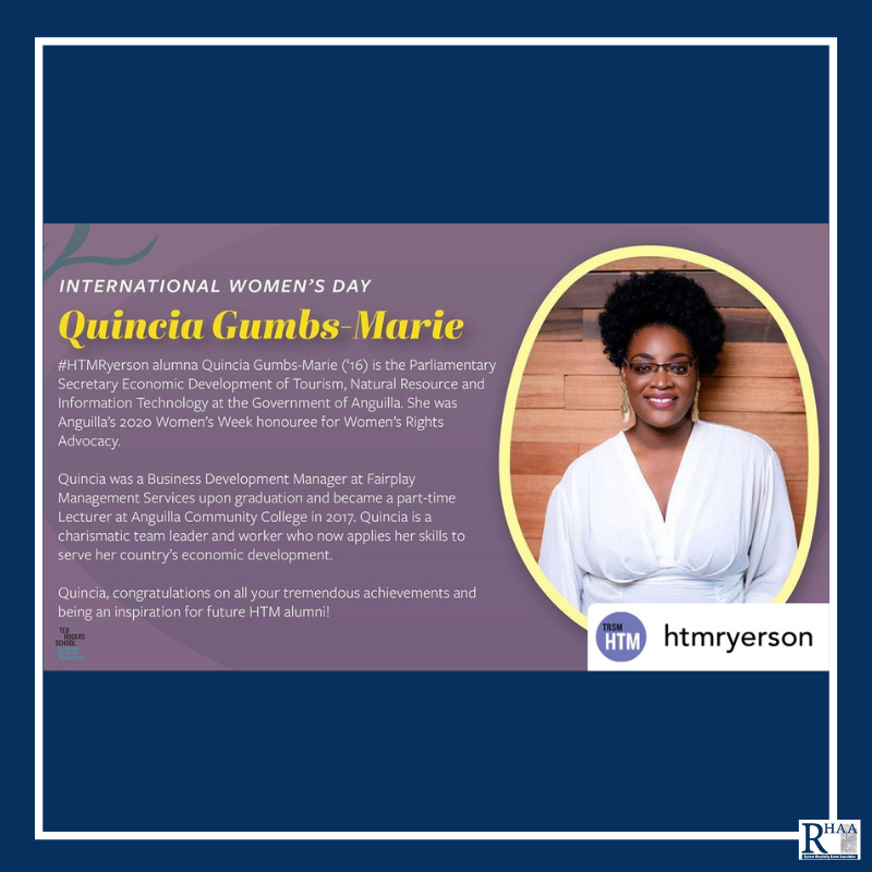 trhaa_tmu's tweet photo. As we slowly approach the end of the month, did you miss #HTMRyerson 's International Women Day posts? Featuring our faculty, alumna and current students - read all about their achievements. #RHAA #TRSM #RyersonAlumni #Ryerson https://t.co/2bLstTLdg0
