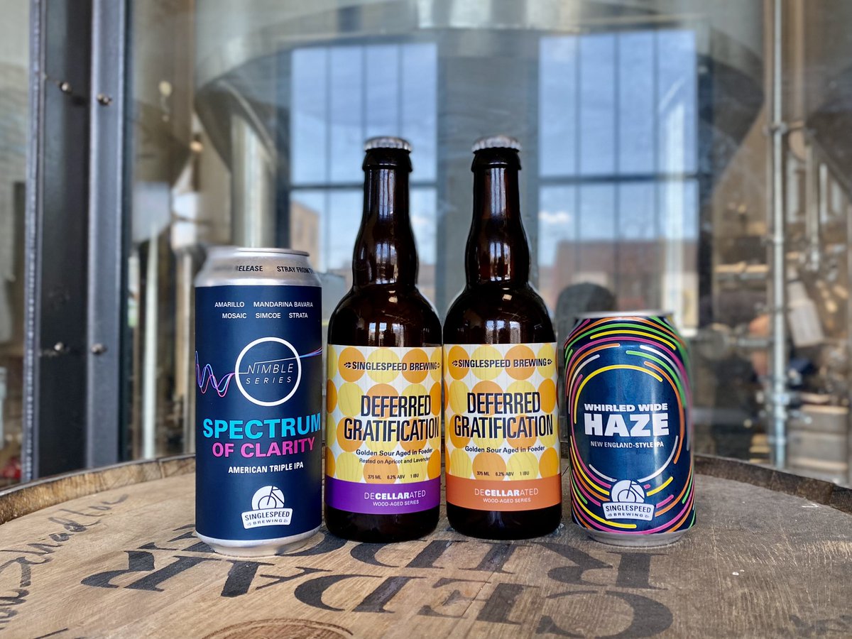 SingleSpeedBeer's tweet photo. One day, Four new beers. Too many you say? Shut your mouth, then open your mouth. This Saturday is gonna be beer-filled. #deCELLARated #TheNimbleSeries #IABeer https://t.co/GJUdnaYCWL