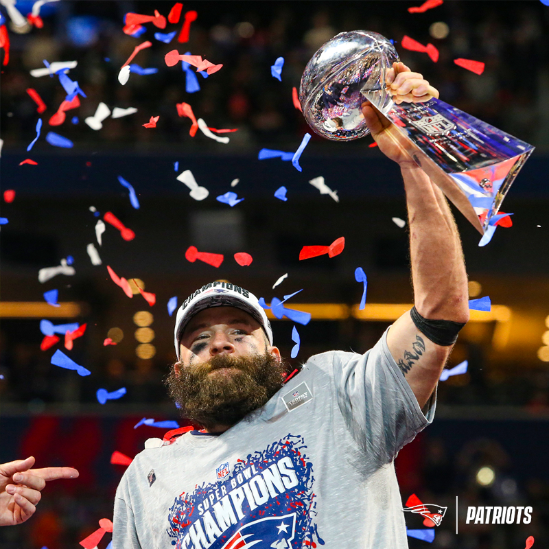 Patriots's tweet photo. Just a kid from California with the heart of a (3X) champion.

The best of @Edelman11 in 📷s: https://t.co/to2j3bMh7b