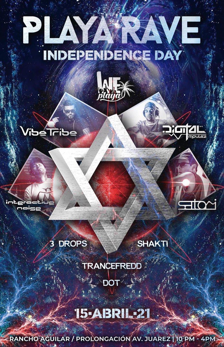 Next stop > April 15th 🇲🇽 PLAYA RAVE 
חוגגים עצמאות בפלאיה דל קרמן אמיגוס

@mainstagebooking @mainstagerecords

#VibeTribe #OneVibeOneTribe #MainstageRecords #MainstageBooking #Psytrance #Psychedelic #Trance #Psy #Tour #PlayRave #playadelcarmen #Cancun #Mexico #Independence