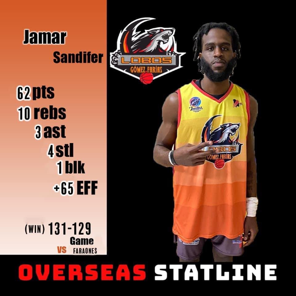 Congrats to my bro Jamar. Ended his rookie season with a great statline last night @JaguarHoops #NextStopEurope