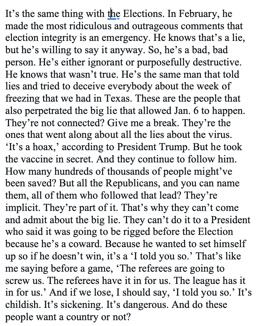 MarkG_Medina's tweet image. Spurs coach Gregg Popovich on the Daunte Wright shooting, gun violence and the state of American politics