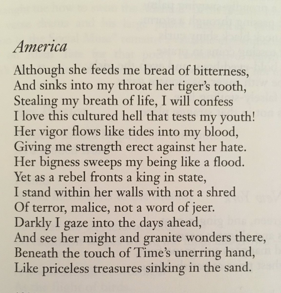 “America” by Claude McKay 12/30 fave poem a day for  #NationalPoetryMonth