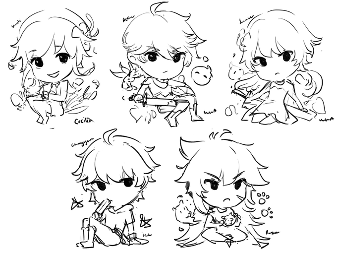 Wondering how many charas i wanna draw 