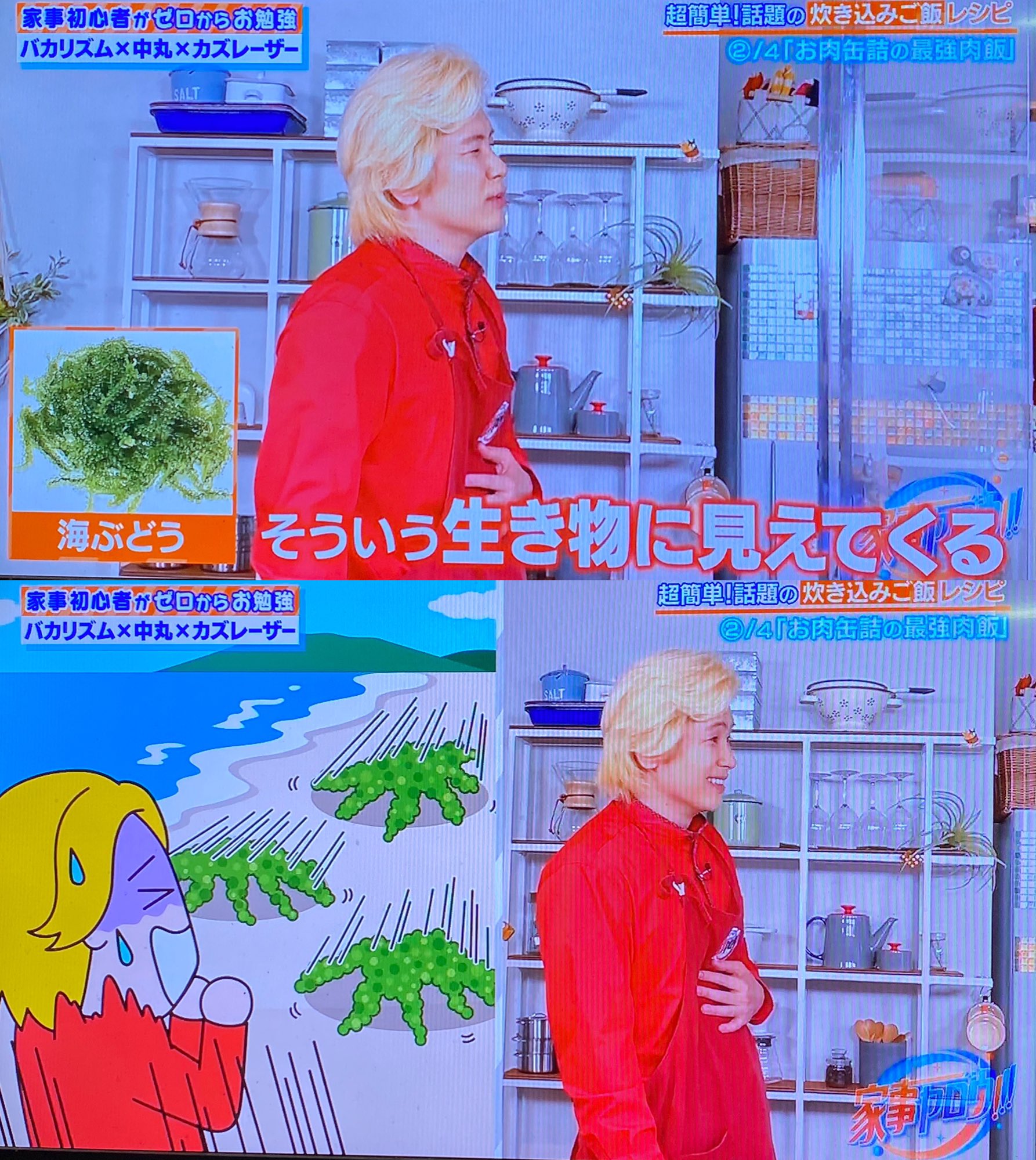 Tomaki 海ぶどうカズさん苦手だったんだ イラストが可愛いなぁ 餃子 美味しいよね 炊き込みご飯試してみようかな シュークリームをのせるという 発想が凄かった 家事ヤロウ T Co Rrmde6nrrm Twitter