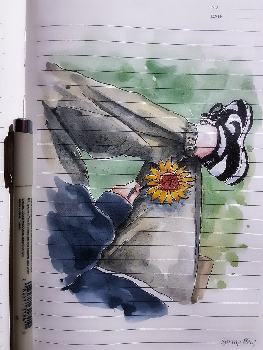 cloudjolie's tweet image. Drawing on my notebook is one hell i love the most🤣
#notebookart #drawingsontwitter #visualthoughts #dailydrawing  
#stressmanagement #drawandinspire #inspire