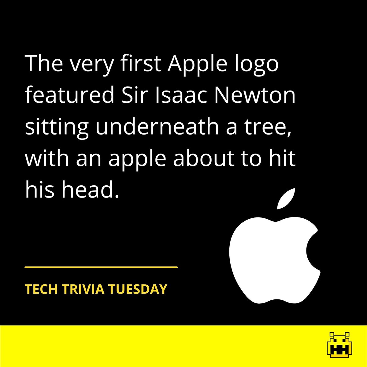 Did you know that the very first Apple logo featured Sir Isaac Newton sitting underneath a tree, with an apple about to hit his head? 

Do you have a favorite tech fact? 

#bytesizebuddies #bytesizedigital #builtbybytesize #webdesign  #webdevelper #webdevelopment #website