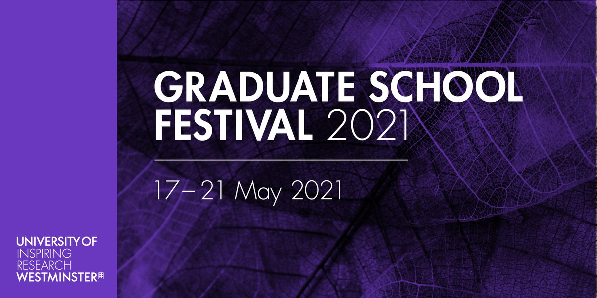 The website for our 1st Graduate School Festival is now LIVE! blog.westminster.ac.uk/graduateschool… Make sure to take a look & sign up for the fantastic events we have planned for throughout the week showcasing the work of our @uw_gs Doctoral Researchers! #Festival #PhDChat