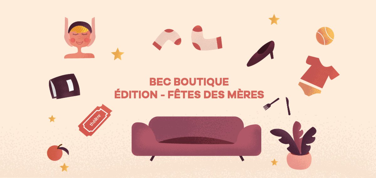 💐La bec boutique est de retour pour la fête des mères!
Magasinez des cadeaux à petits prix tout en donnant pour la cause du bec.
Produits de beauté, de soins pour la peau, carte-cadeau au spa et plus encore!
👉Magasinez ici : becboutique.ca
