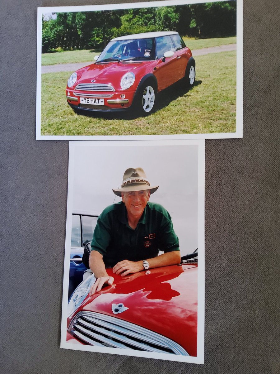 Rogthehat's tweet image. My invoice for ordering my MINI 12.9.1997 from Rover dealer Broadfields Garage Winchmore Hill N.21. My MINI Cooper, me, with Paddy Hopkirk, production date.